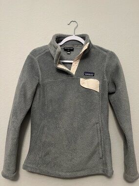 Patagonia Snap-T Pullover Fleece — Gray with Cream Accent size XS